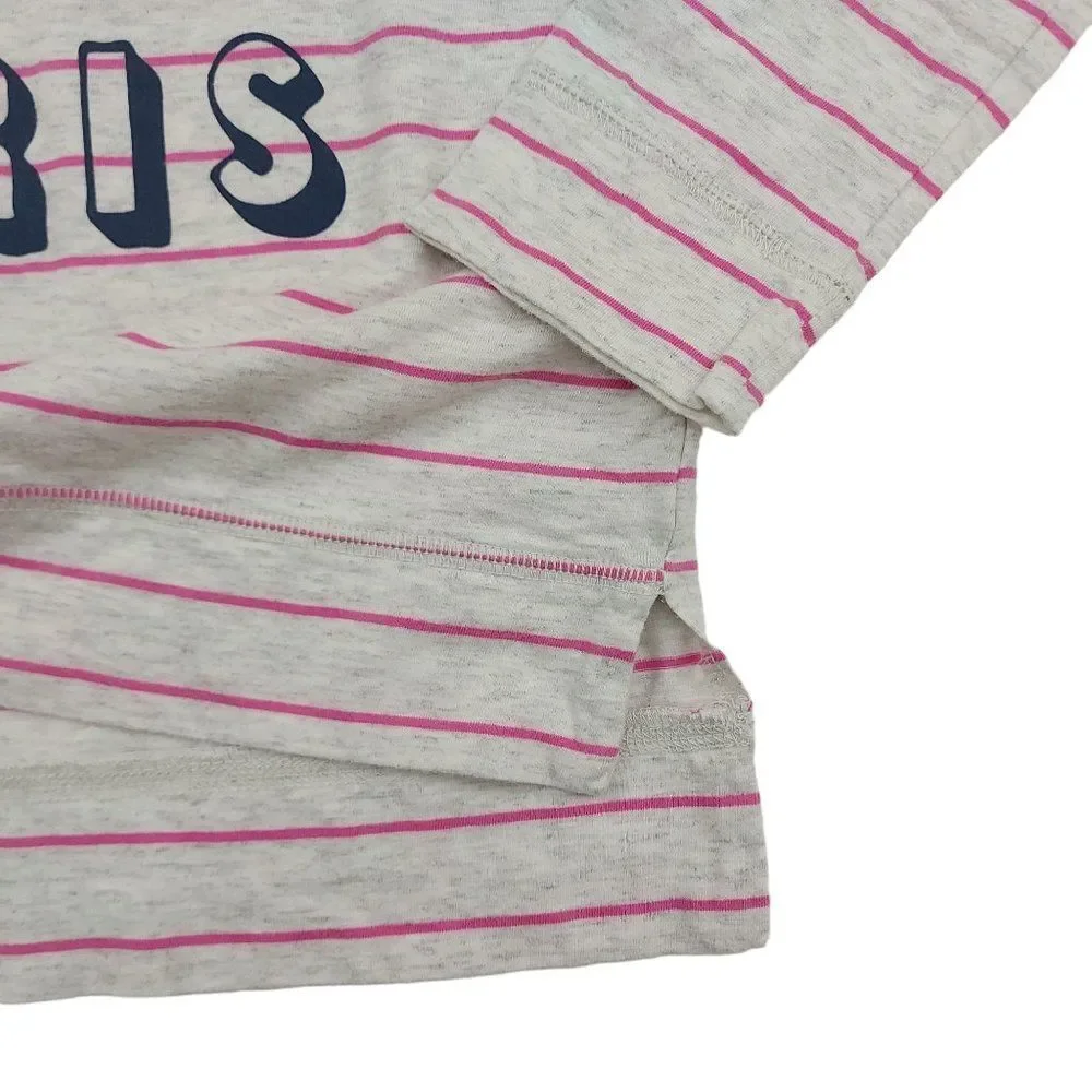 OshKosh B'gosh Girls Tee 10/12 Long Sleeve Striped 100% Cotton